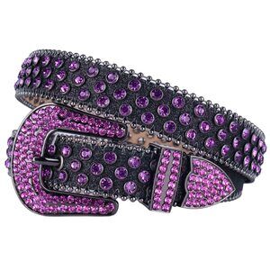 Men Women Rhinestone Belt Western Bling Luxury Strap Sparkle Studded 4184